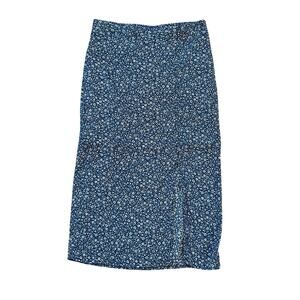 Mini Florals Blue Midi Skirt Y2K Coastal Summer Ivy & Main Size Small